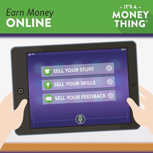 tablet showing how to earn money online