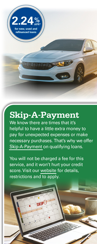 2.24% APR for new, used and refinanced loans