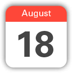 Graphic of Calendar August 18