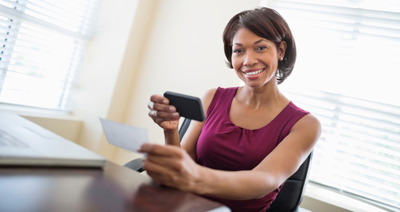 Women downloading mobile app