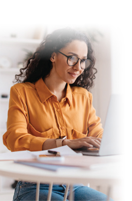 Woman work on Laptop