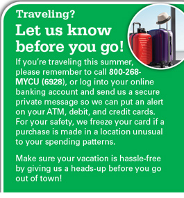 Traveling? let us know before you go.