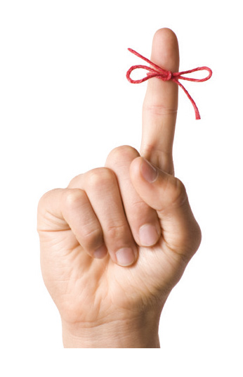 Reminder - Finger with Ribbon