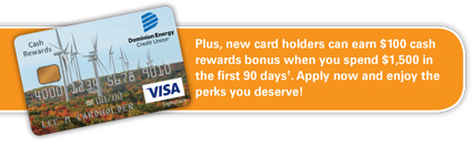VISA: Spend $1,500 in first 90 days, Get $100 cash rewards