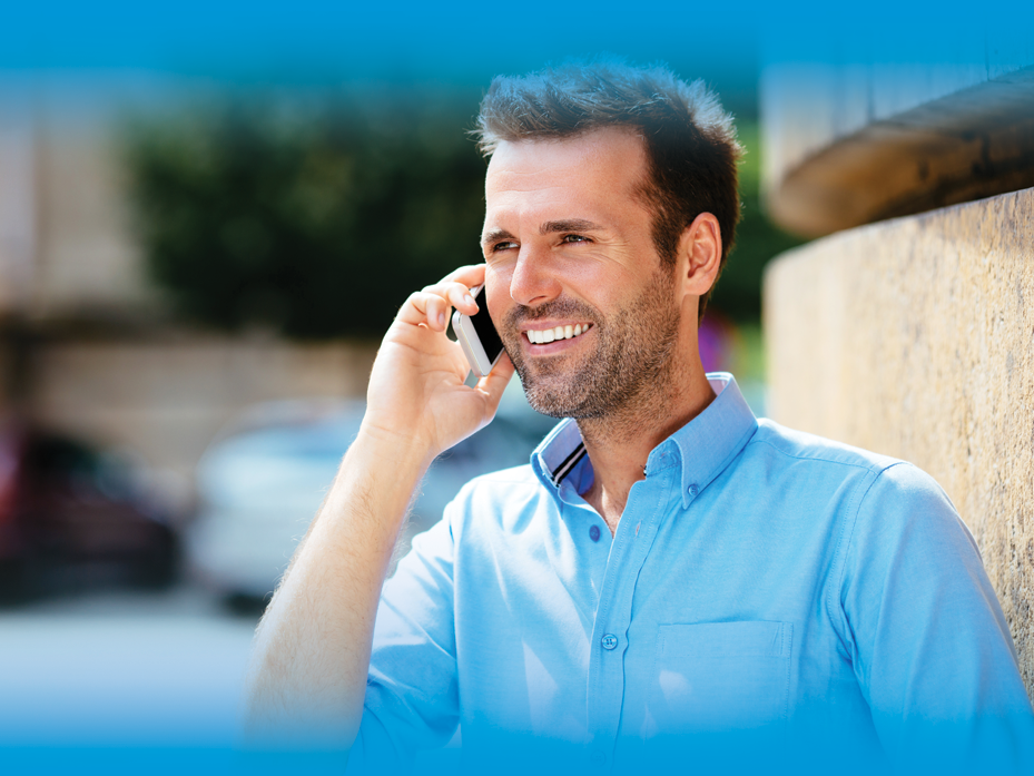 man on phone